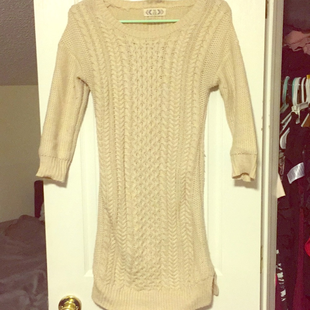 Cream Sweater Dress